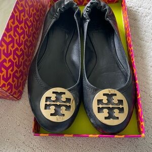 Tory Burch Black Ballet Flats